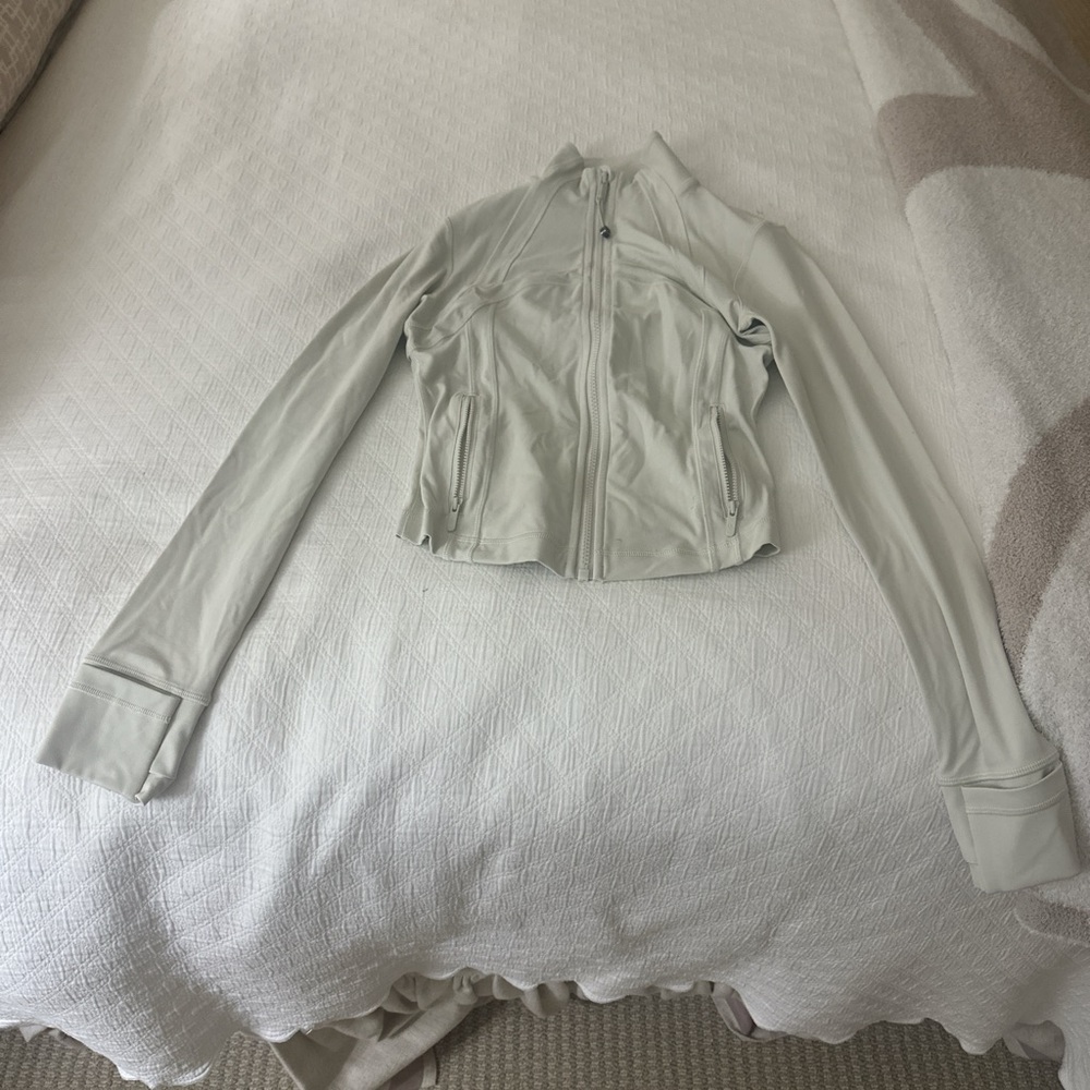 lululemon athletica Women's Cream Leather Jacket